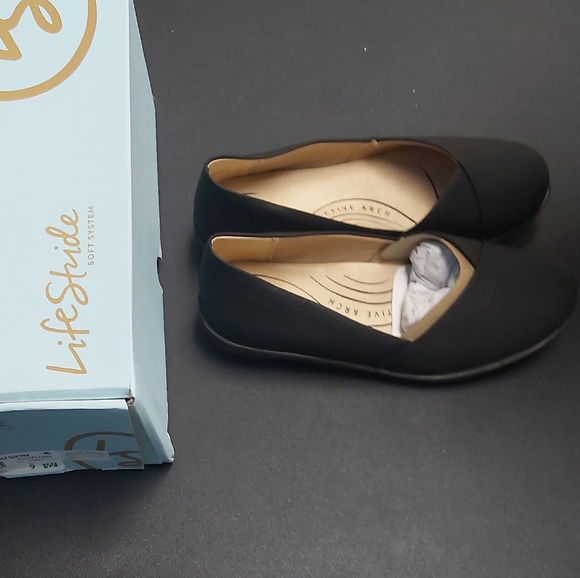 NWT Life Stride Active Arch Black Shoes Sz 9W - Picture 3 of 9